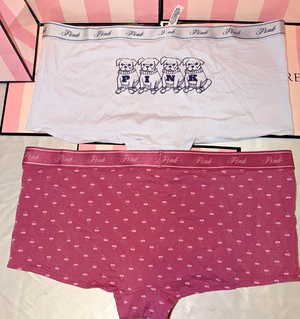 Victorias Secret PINK Panty Boyshort Boxer XXL 2 Pair Adorable
